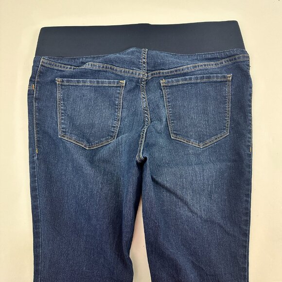 Old Navy Maternity Pull On Rockstar Bootcut Women size 12 Dark Blue Denim jeans - Picture 5 of 5